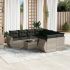 Set mobilier de grădină cu perne, 9 piese, negru, poliratan GartenMobel Dekor
