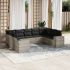 Set mobilier de grădină cu perne, 9 piese, negru, poliratan GartenMobel Dekor