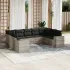 Set mobilier de grădină cu perne, 9 piese, negru, poliratan GartenMobel Dekor