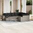 Set canapele de grădină cu perne, 10 piese, negru, poliratan GartenMobel Dekor