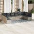 Set canapele de grădină cu perne, 10 piese, bej, poliratan GartenMobel Dekor