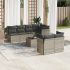 Set mobilier de grădină cu perne, 8 piese, negru, poliratan GartenMobel Dekor
