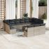 Set mobilier de grădină cu perne, 14 piese, negru, poliratan GartenMobel Dekor