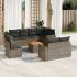 Set mobilier de grădină cu perne, 9 piese, negru, poliratan GartenMobel Dekor