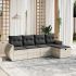 Set mobilier de grădină cu perne, 6 piese, negru, poliratan GartenMobel Dekor
