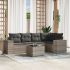 Set mobilier de grădină cu perne, 6 piese, negru, poliratan GartenMobel Dekor