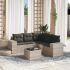 Set mobilier de grădină cu perne, 6 piese, negru, poliratan GartenMobel Dekor