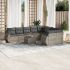 Set canapele de grădină cu perne, 10 piese, negru, poliratan GartenMobel Dekor