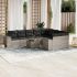 Set canapele de grădină cu perne, 10 piese, negru, poliratan GartenMobel Dekor