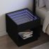 Noptieră cu LED infinity, alb, 50x50x50 cm GartenMobel Dekor