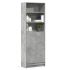 Dulap cu LED, alb, 36x32,5x200 cm, lemn prelucrat GartenMobel Dekor