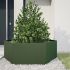 Jardinieră grădină verde măsliniu 69x60x45 cm oțel hexagonal GartenMobel Dekor