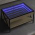 Măsuță de cafea cu LED infinity, stejar sonoma, 90x50x38 cm GartenMobel Dekor