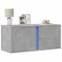 Comodă TV de perete cu lumini LED, gri beton, 80x31x35 cm GartenMobel Dekor