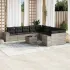 Set canapele de grădină cu perne, 11 piese, gri, poliratan GartenMobel Dekor