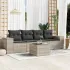 Set canapele de grădină cu perne, 5 piese, bej, poliratan GartenMobel Dekor