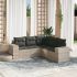 Set mobilier de grădină cu perne, 5 piese, negru, poliratan GartenMobel Dekor