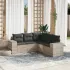 Set mobilier de grădină cu perne, 5 piese, negru, poliratan GartenMobel Dekor