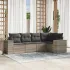 Set mobilier de grădină cu perne, 5 piese, negru, poliratan GartenMobel Dekor