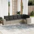 Set mobilier de grădină cu perne, 6 piese, negru, poliratan GartenMobel Dekor