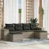 Set mobilier grădină cu perne, 6 piese, gri, poliratan GartenMobel Dekor
