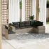 Set mobilier grădină cu perne, 6 piese, gri, poliratan GartenMobel Dekor