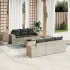 Set canapele de grădină cu perne, 7 piese, negru, poliratan GartenMobel Dekor