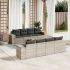Set mobilier de grădină cu perne, 9 piese, negru, poliratan GartenMobel Dekor