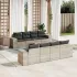 Set mobilier de grădină cu perne, 9 piese, negru, poliratan GartenMobel Dekor