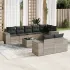 Set mobilier de grădină cu perne, 9 piese, negru, poliratan GartenMobel Dekor
