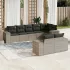 Set mobilier de grădină cu perne, 8 piese, negru, poliratan GartenMobel Dekor
