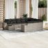 Set canapele de grădină cu perne, 11 piese, negru, poliratan GartenMobel Dekor