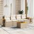 Set mobilier de grădină cu perne, 5 piese, negru, poliratan GartenMobel Dekor