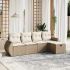 Set mobilier de grădină cu perne, 6 piese, negru, poliratan GartenMobel Dekor