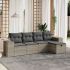 Set mobilier de grădină cu perne, 6 piese, negru, poliratan GartenMobel Dekor