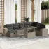 Set canapele de grădină, 9 piese, cu perne, gri, poliratan GartenMobel Dekor