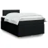 Pat box spring cu saltea, negru, 120x200 cm, textil GartenMobel Dekor