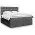 Pat box spring cu saltea, gri închis, 90x190 cm, textil GartenMobel Dekor