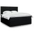 Pat box spring cu saltea, negru, 90x190 cm, textil GartenMobel Dekor