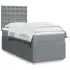 Pat box spring cu saltea, maro închis, 120x200 cm, textil GartenMobel Dekor