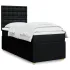 Pat box spring cu saltea, negru, 120x200 cm, textil GartenMobel Dekor