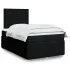 Pat box spring cu saltea, negru, 120x200 cm, textil GartenMobel Dekor
