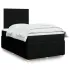 Pat box spring cu saltea, negru, 120x200 cm, textil GartenMobel Dekor