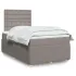 Pat box spring cu saltea, negru, 120x200 cm, textil GartenMobel Dekor
