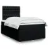 Pat box spring cu saltea, negru, 120x200 cm, textil GartenMobel Dekor