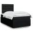 Pat box spring cu saltea, negru, 120x200 cm, textil GartenMobel Dekor