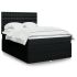 Pat box spring cu saltea, negru, 90x190 cm, textil GartenMobel Dekor