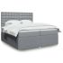 Pat box spring cu saltea, crem, 200x200 cm, textil GartenMobel Dekor