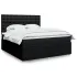 Pat box spring cu saltea, negru, 120x200 cm, textil GartenMobel Dekor