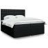 Pat box spring cu saltea, negru, 90x190 cm, textil GartenMobel Dekor